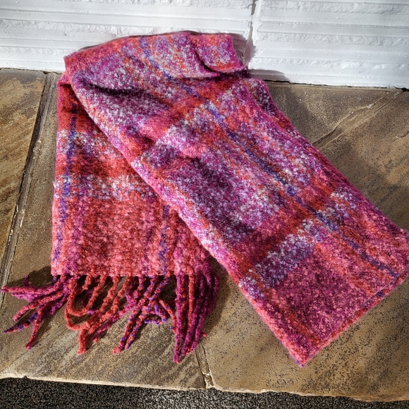 Echo New York. Red pink and purple knit scarf. NWT. - Picture 1 of 3